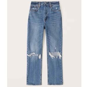Abercrombie & Fitch The Ankle Straight Jean - Ultra High Rise, Curve Love